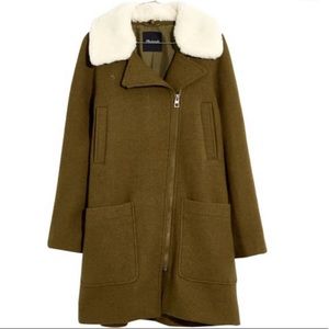 Madewell Eldridge asymmetrical zip coat. BNWT!
